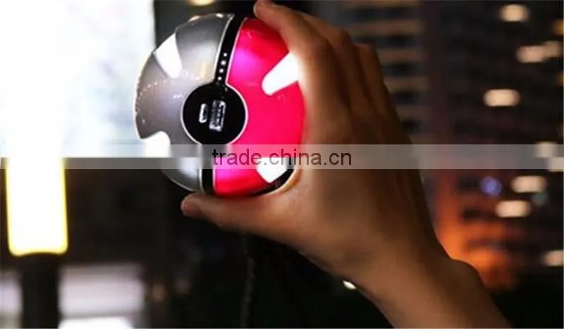 Pokemon Go Ball Power Adapter LED Light Brushed USB Backup Battery Power Bank