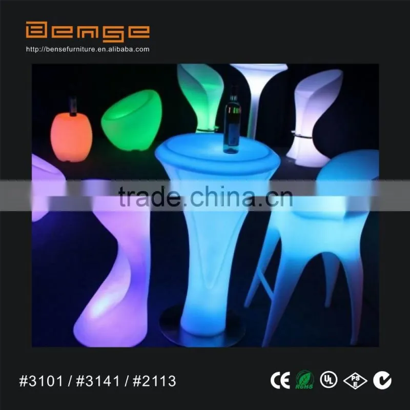 led glass bar table party cocktail tables cooktail table and chair set