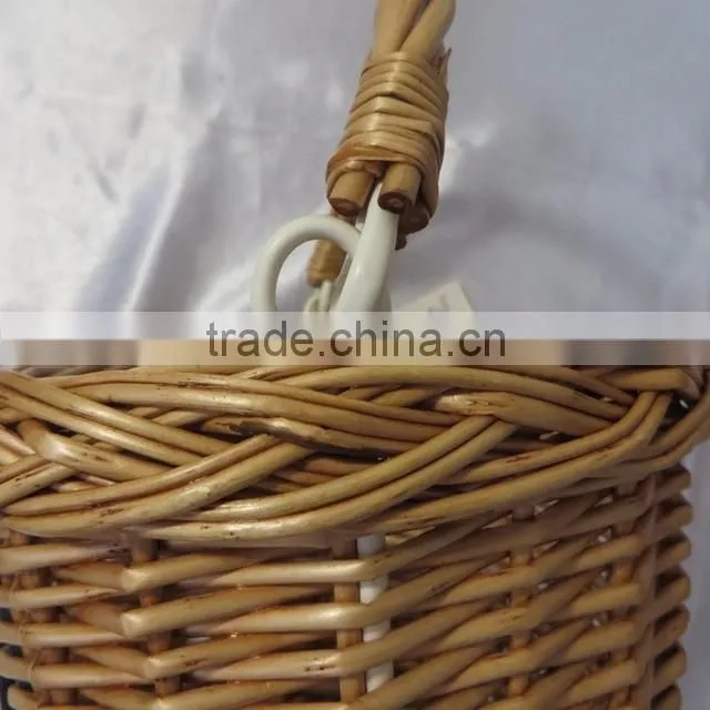 hot sale easy carry removable handmade wicker bicycle baskets wholesale bike basket