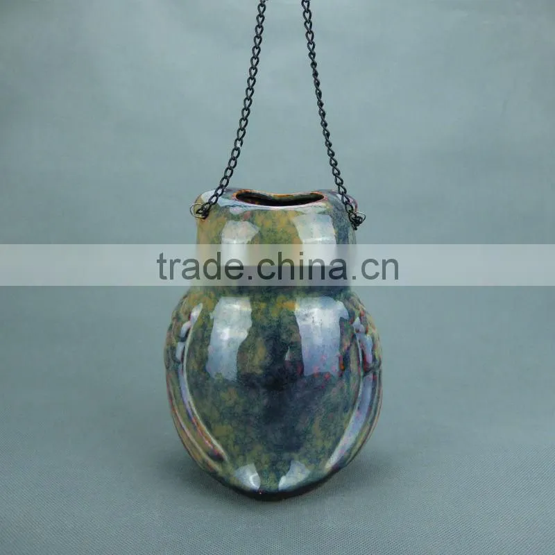 Ceramic Owl Shape Hanging Led Lantern,Decorative Led Lantern with Owl Design