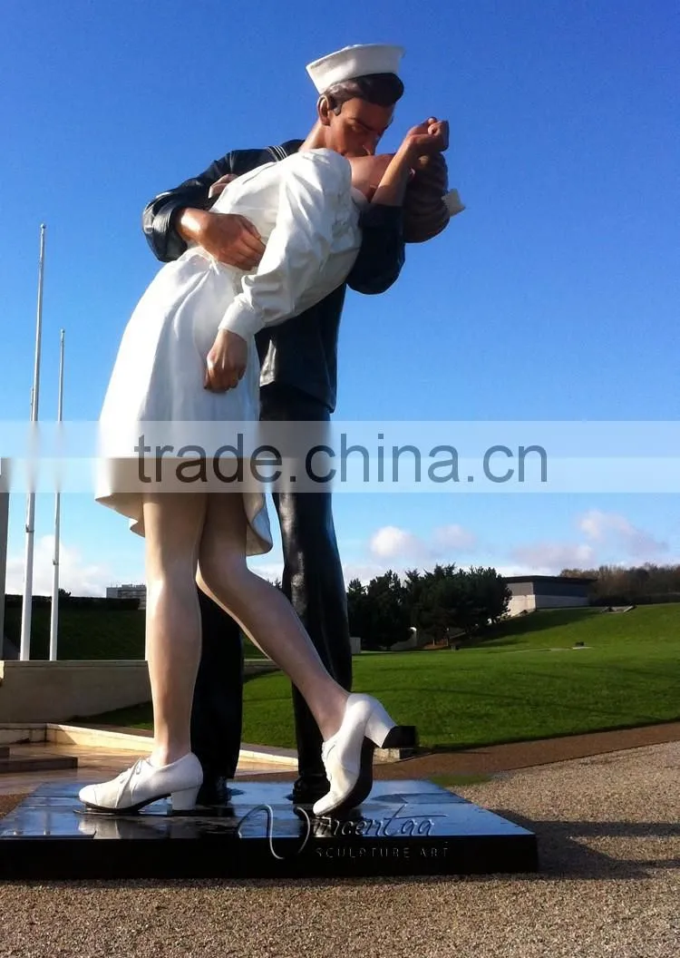 large garden outdoor decorations navy fiberglass the kiss statue for sale