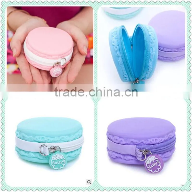 2015silicone Macaron wallet Hot-selling fashionable silicone money pouch and silicon wallet