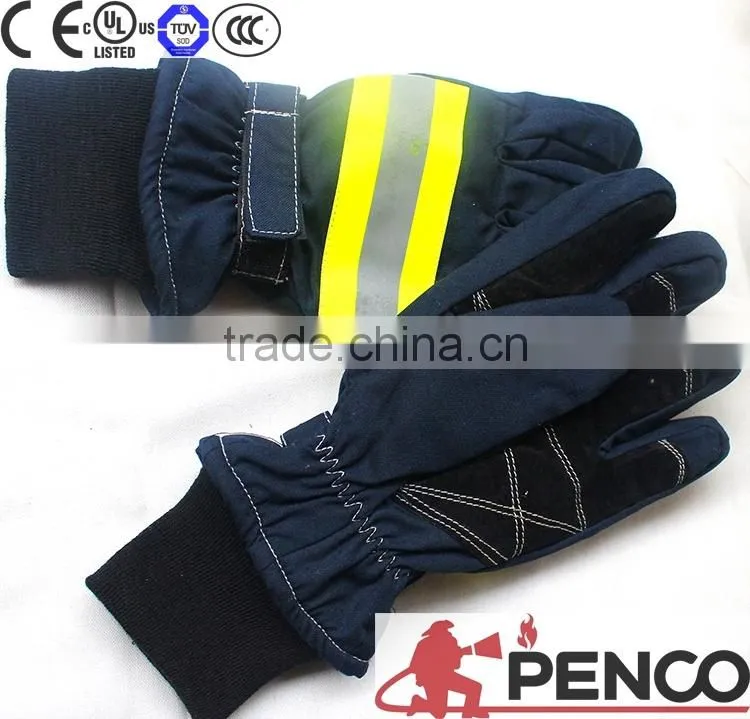 fire retardant gloves 3m retardant cowhide palmaramid elastic cuff better grasping waterproof breathebale heat resistant