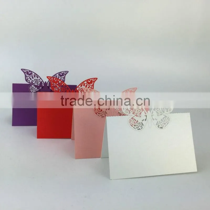 laser cut decoration card butterfly party invitation card table card wedding place
