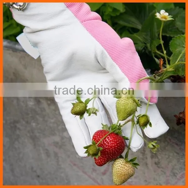 Women Slim-fit Work Glove/Ladies Leather Garden Glove
