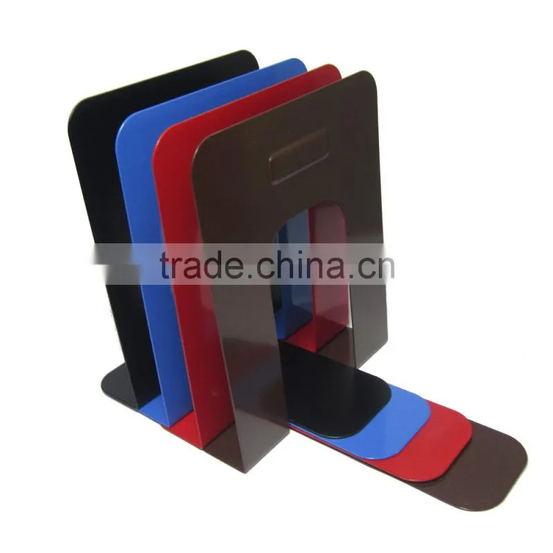 Fresh colored simple design 6"metal desktop office bookend