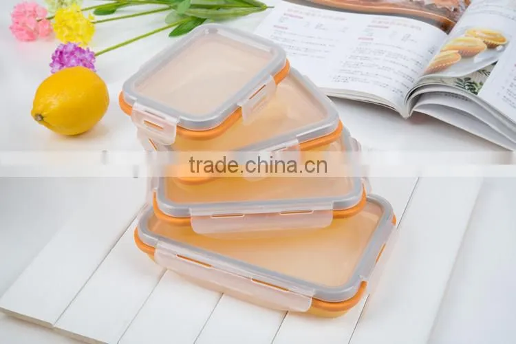 Collapsible food storage containers,silicone preservation box