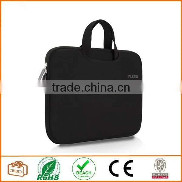 Laptop Case, PLEMO Nylon Lycra Fabric 14 Inch Laptop / Notebook Computer Case Briefcase Bag Pouch Sleeve, Black