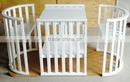 multi-purposes secure healthy wooden baby crib baby bed cot 5 in 1 baby room furniture