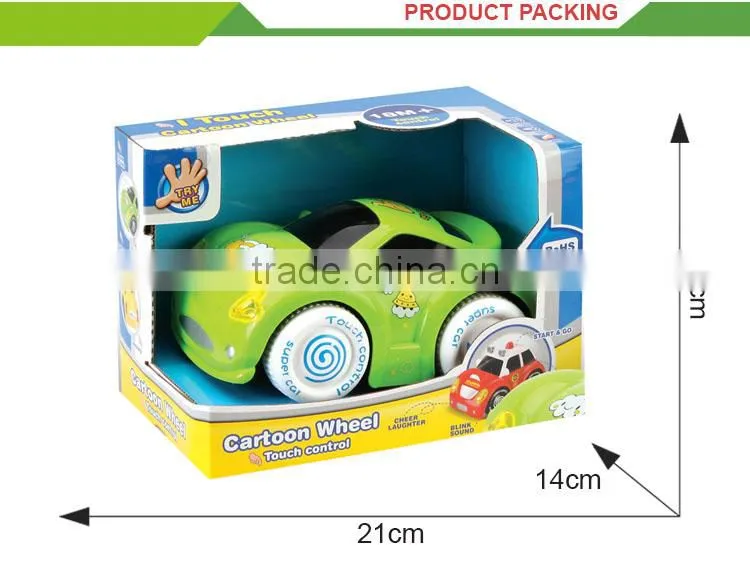 Newest product cartoon touch battery operated mini toy cars