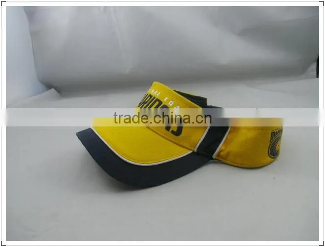 2013 high quality sun visor cap with embroidery logo made in Guangdong