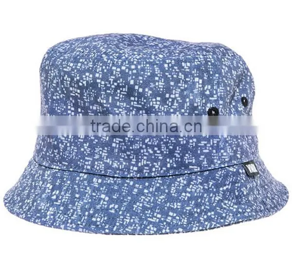 Cotton red custom embroidery children bucket hat