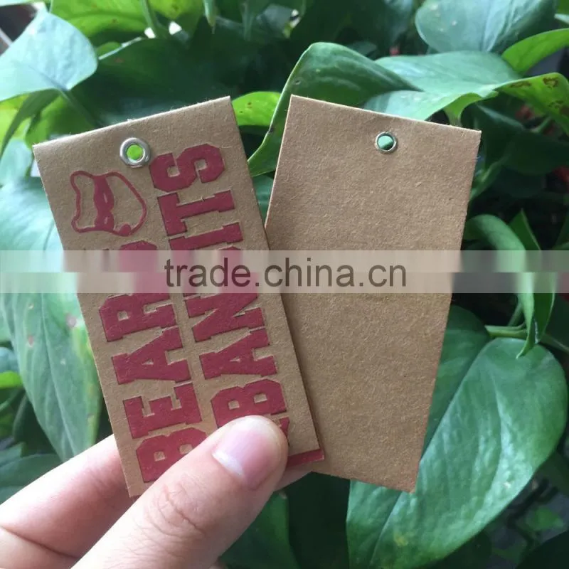 2017 factory wholesale customized kraft paper hang tags
