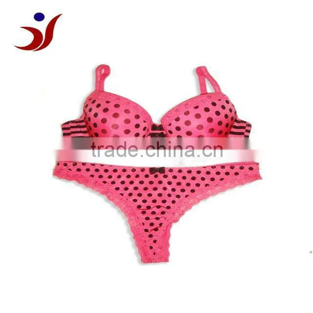 girls sexy nylon spot print undergarments girls underwear bra set