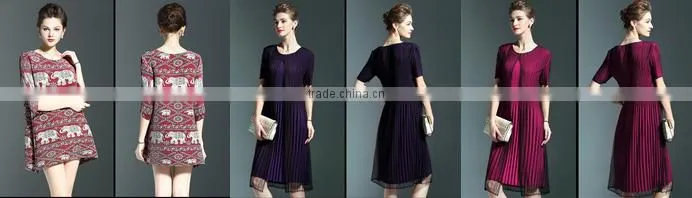 Spring models lady casual clothing stripped turtleneck crinkled dress
