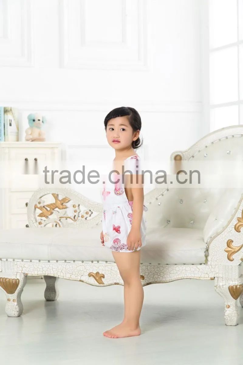 Wholesale baby clothes 2016 new style floral printed jumpsuit