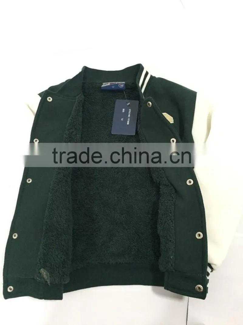 Custom Kids coat boys winter bomber varsity jacket