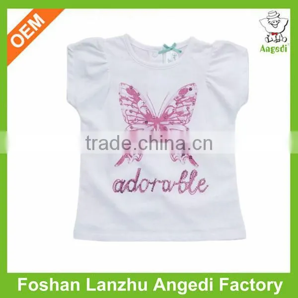 baby Girl skin tight t-shirts with beads