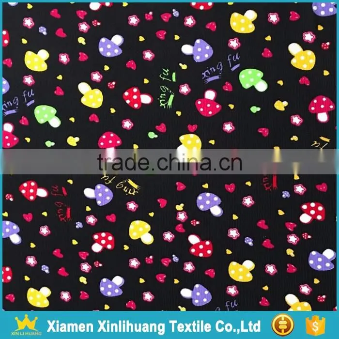 Trendy Style 28 Wale Crushed Flower Printed Elastic Corduroy Fabric