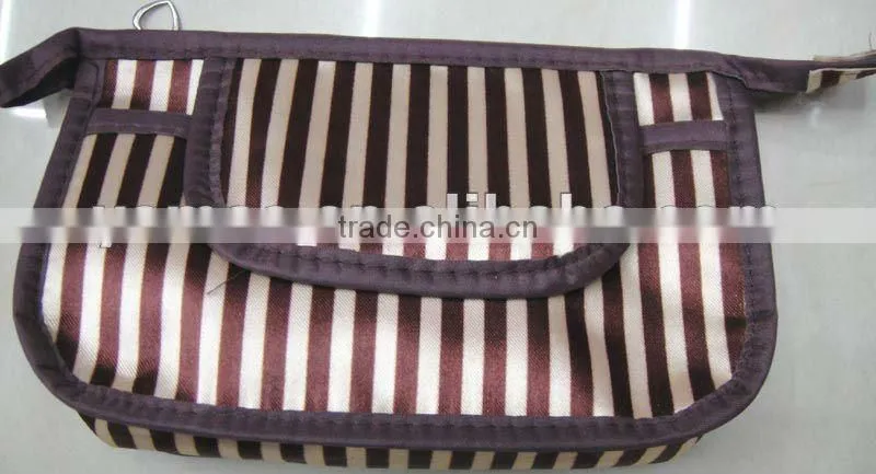 Fashion Lady popular stripe cosmetic bag