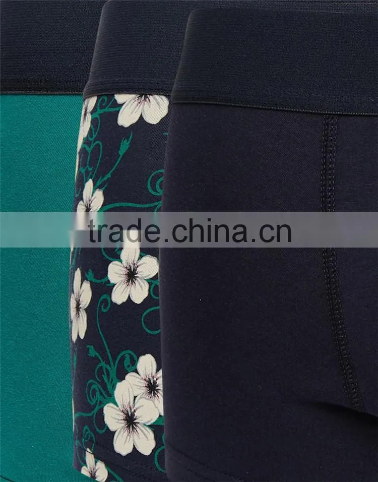 Custom 3 pack boys wearing briefs with floral print