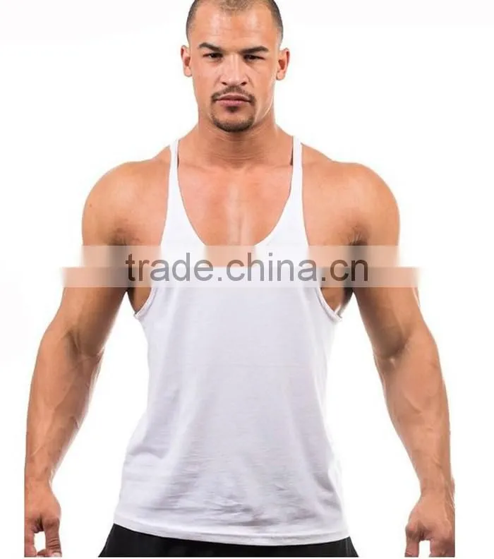 Men blank scoop neck bodybuilding tank tops