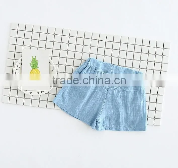 Summer Apparel Latest Arrivals Linen Fabric Shorts Daliy Wearing Baby Clothes
