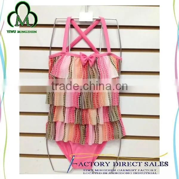 Summer wear bikini baby girl one-piece swimsuit knit cotton swimwear color options