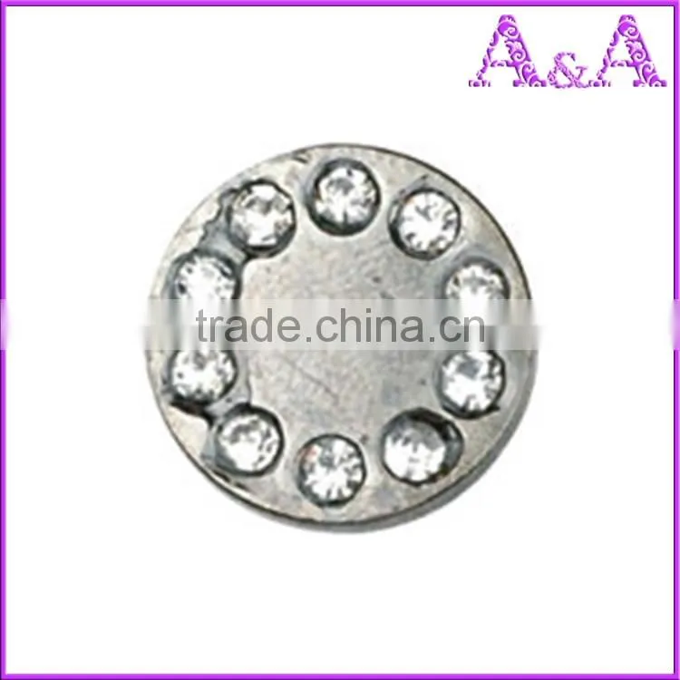 Manufactory price snap button pull test jeans button with stone for leather