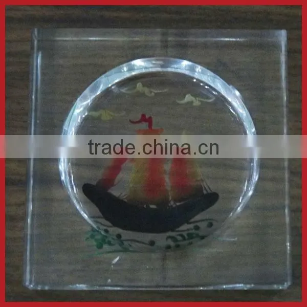 Animal Picture Crystal Smoking Ashtray For Home Decoration