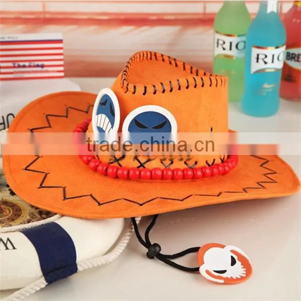 (HOT) One Piece Flying Fire Fist Ace Cosplay cap Anime cosplay costume hat
