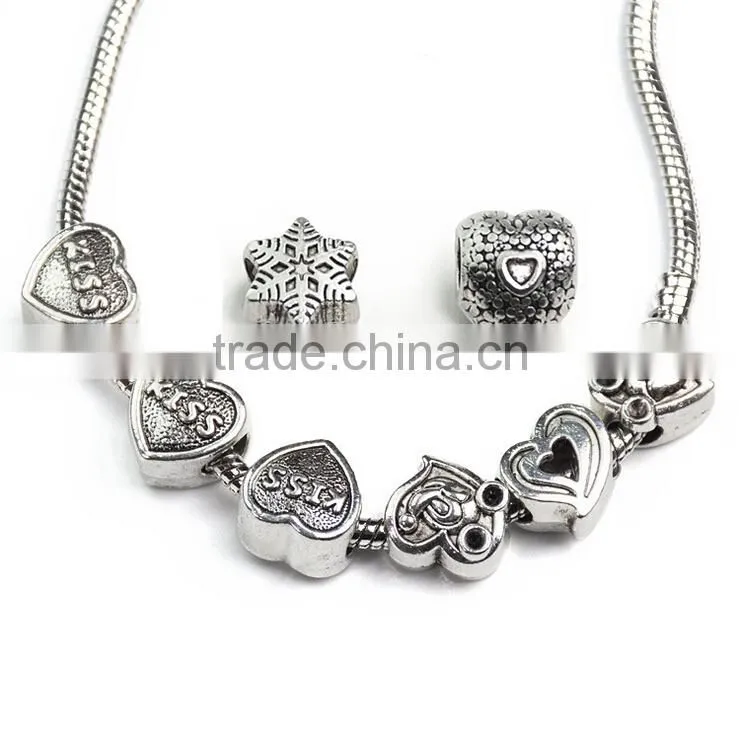 Cuentas de bricolaje,Pretty Various Jewelry Making Beads Silver Spacer Beads for DIY Accessories