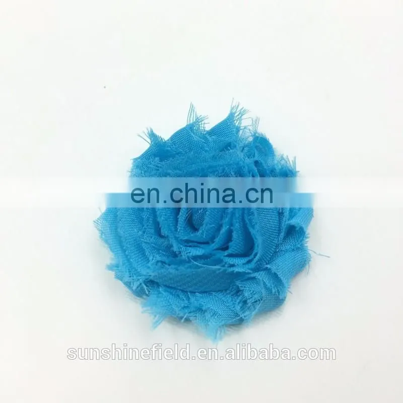 2Inch solid shabby chiffon flower frayed shabby chic flowers,shabby rose trim,lovely rosette chiffon shabby flowers
