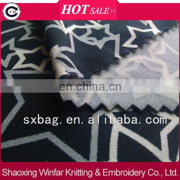 single jersey DTY knitting spandex printed polyester fabric for lady dress garment