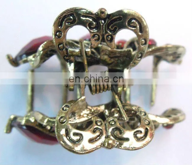 Bronze Crystal Rhinestone butterfly Hair Clip