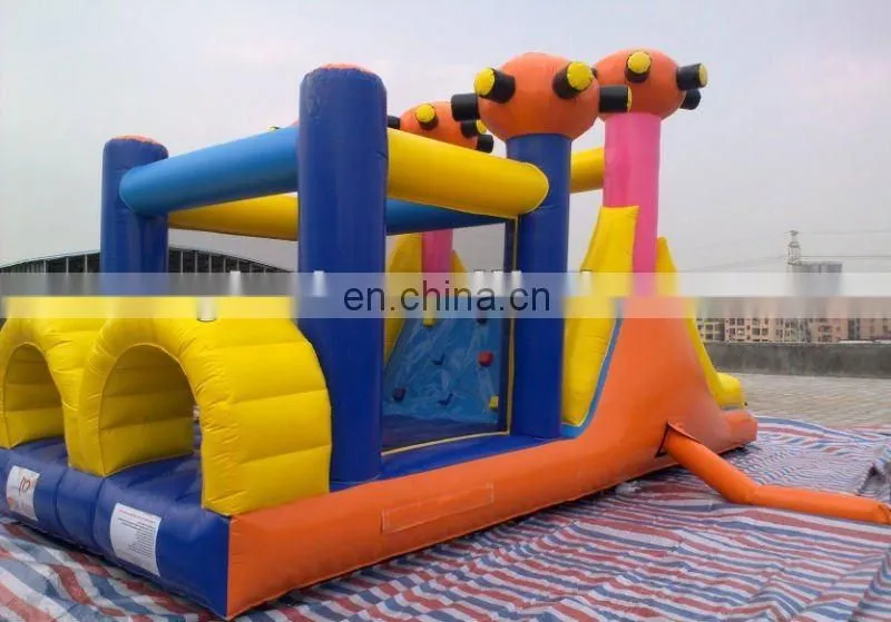 inflatable combo obstacle with small tunnel