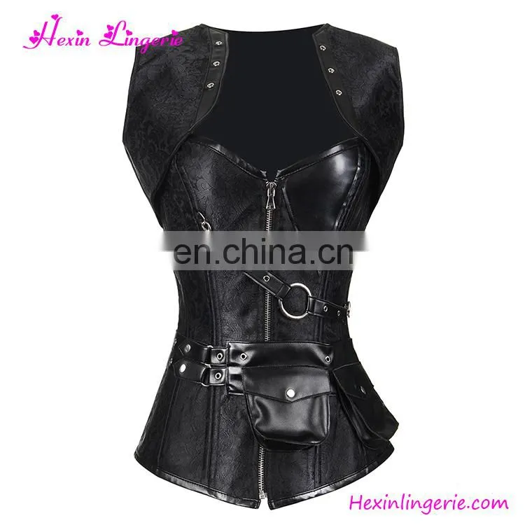 Plus Size Jacquard Lace Up 24 Steel Boned Gothic Body Shaper Corset