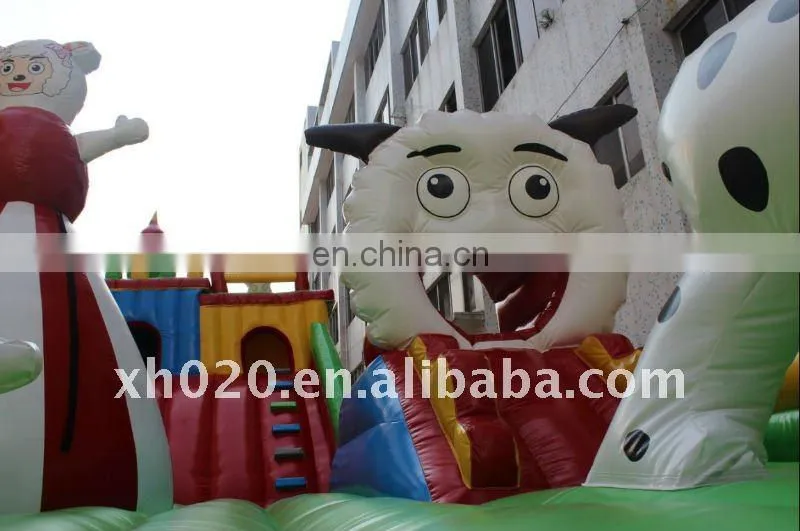 Endless fun and populare outdoor or indoor commercial grade vinyl tarpaulin FU032 inflatable trampoline