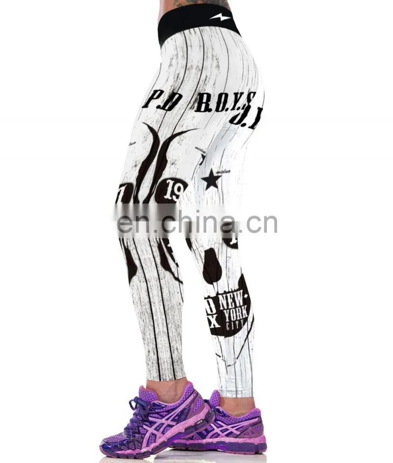 custom design sublimation printed sport fitness yoga leggings for women