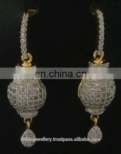 Cz earrings jewelry manufacturer, Cz chandelier jewellery exporter