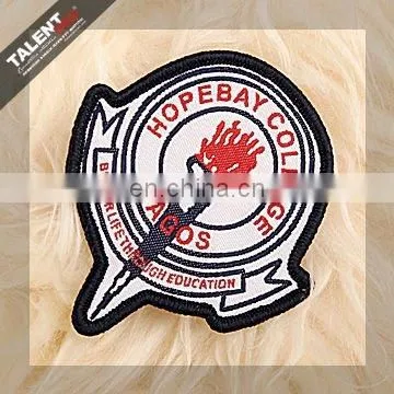 custom uniform logo woven badge for school