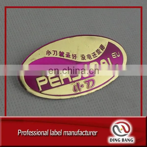 Wholesale Customized Deep Stamped Custom Printed Brand Decorative Metal Label