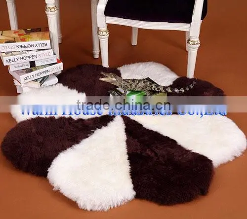 Wholesale Circular Home Decorative Sheepskin Rugs for Sale