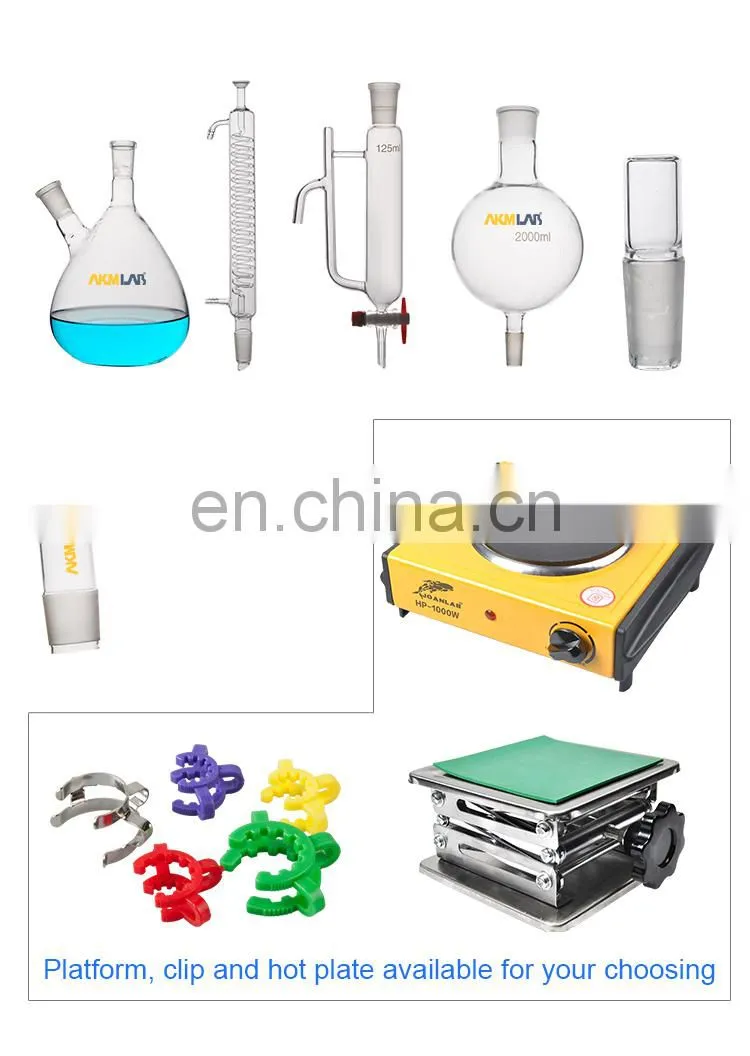 AKMLAB Laboratory Essential Oil Steam Glassware Distillation kit