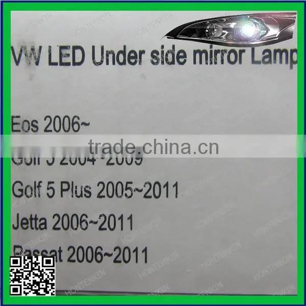 Canbus System No Error Xenon White 18-SMD LED Under Side Mirror Puddle Lights For Volkswagen MK6 6 MKVI GTi Golf