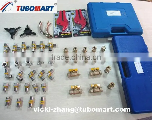 Gas compression fittings gas control valve for pex al pex gas pipe