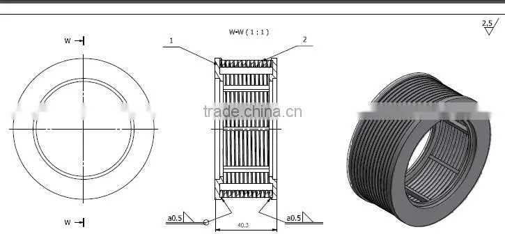 Johnson wedge screen tube and reverse osmosis type water filter pipe