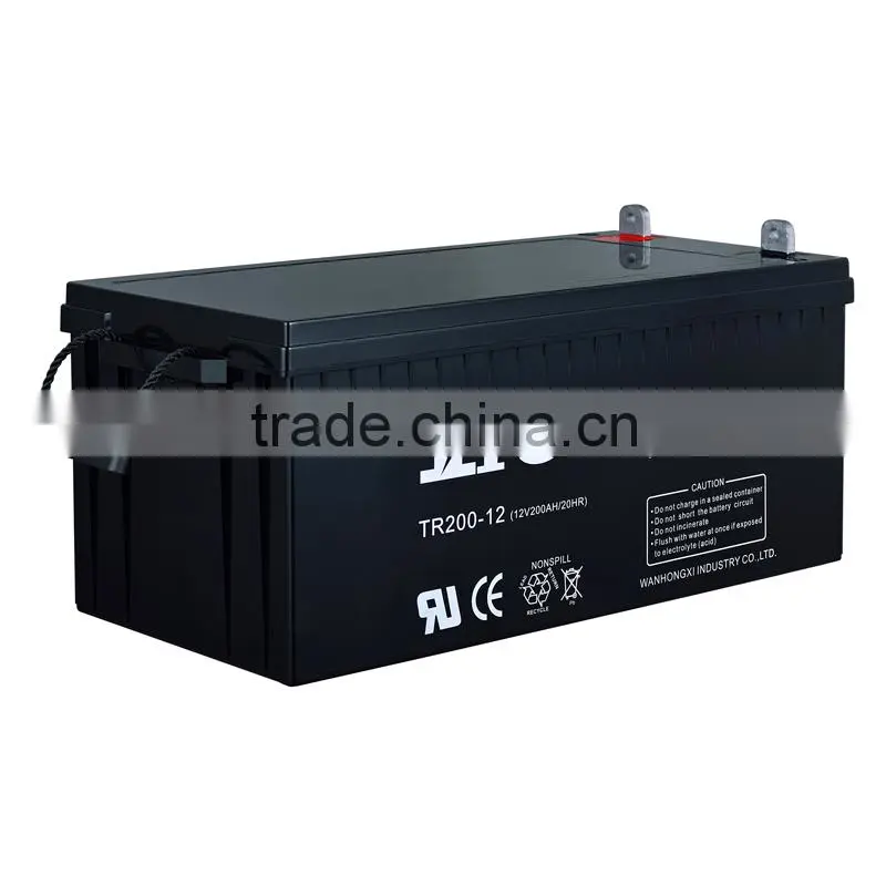 3 years warranty 12v 200ah agm battery sla solar battery 200a
