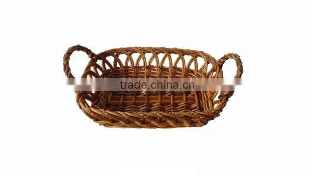 with handle cheap wicker bread tray
