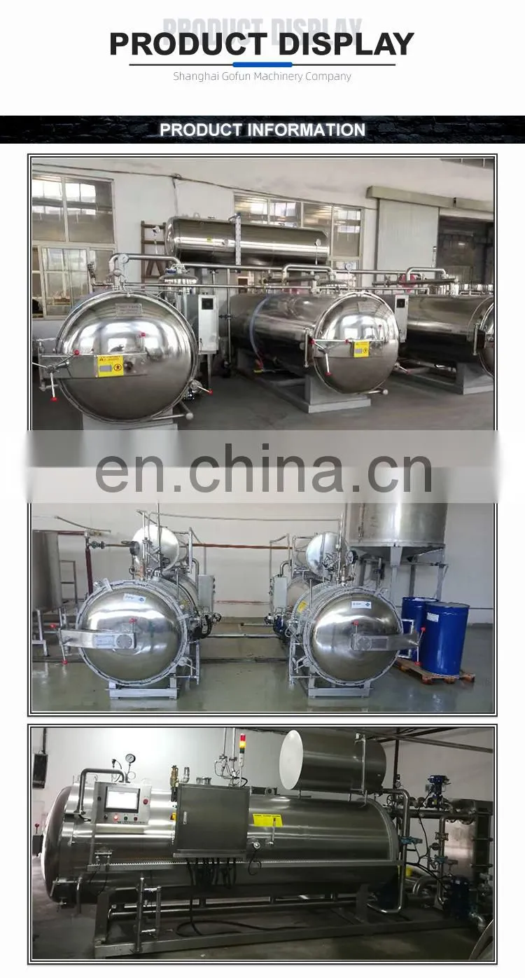 Fruit and vegetable retort food UHT sterilizer machine